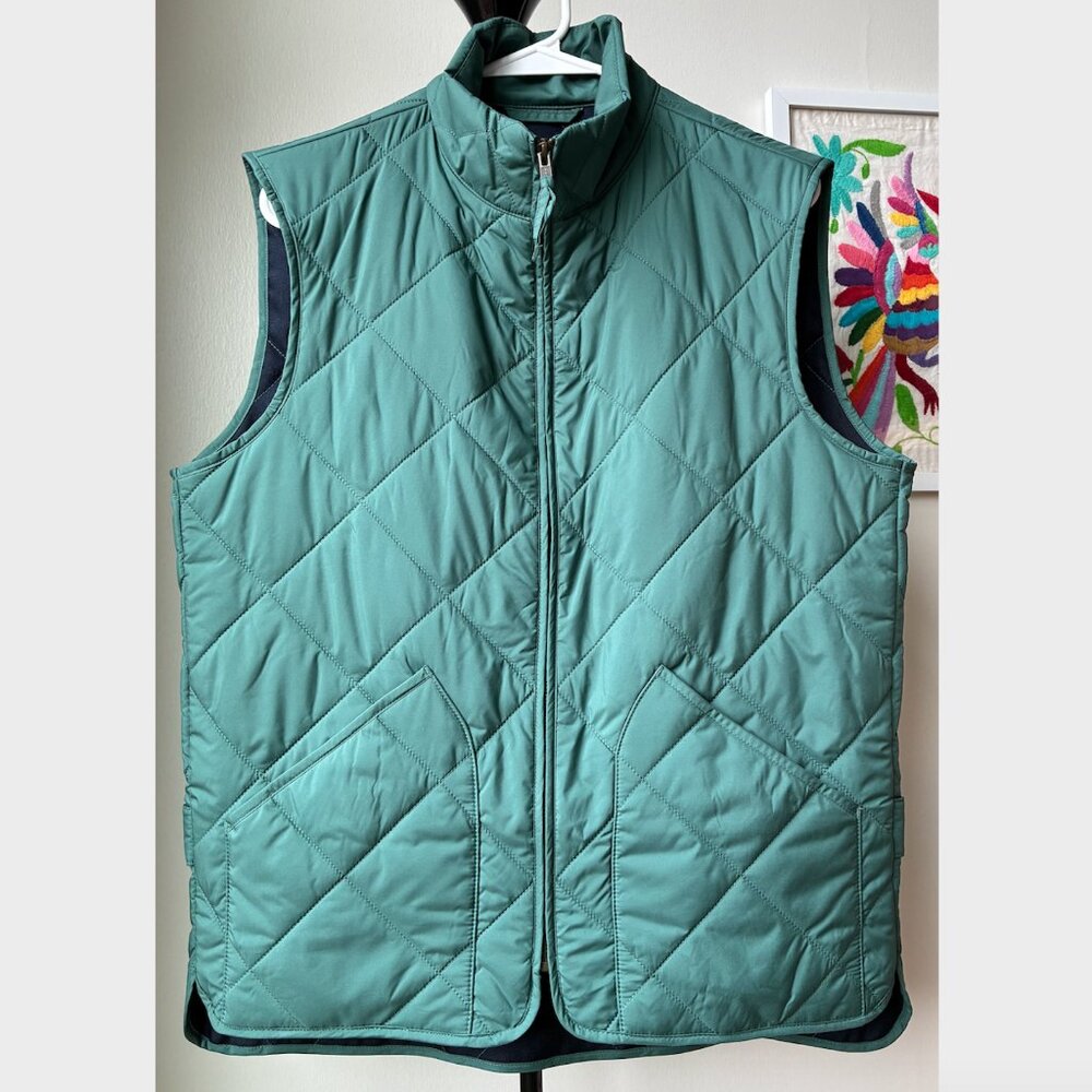 J. Crew Green Quilted Walker Vest - Size S